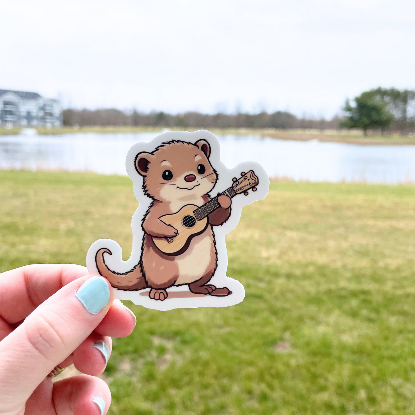 Ukulele Ferret Sticker