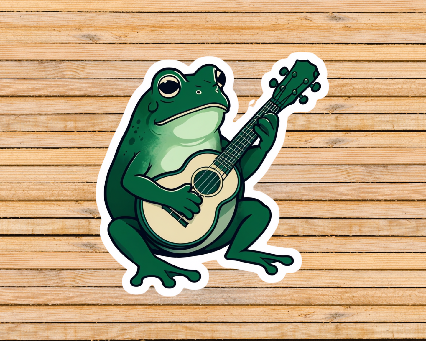 Frog Guitar Sticker