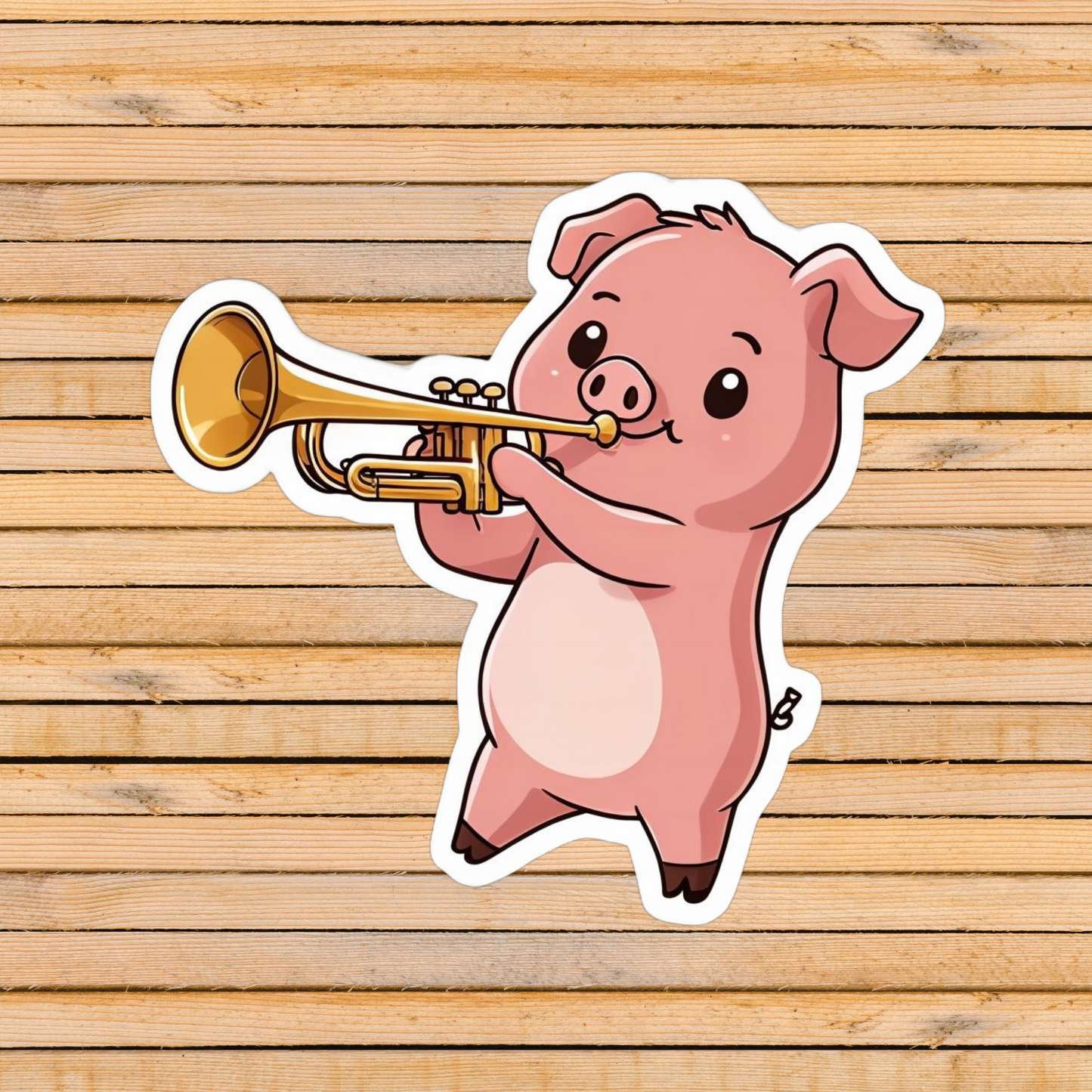 Trumpet Pig Sticker