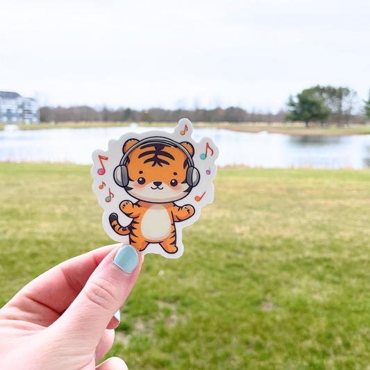 Music Tiger Sticker