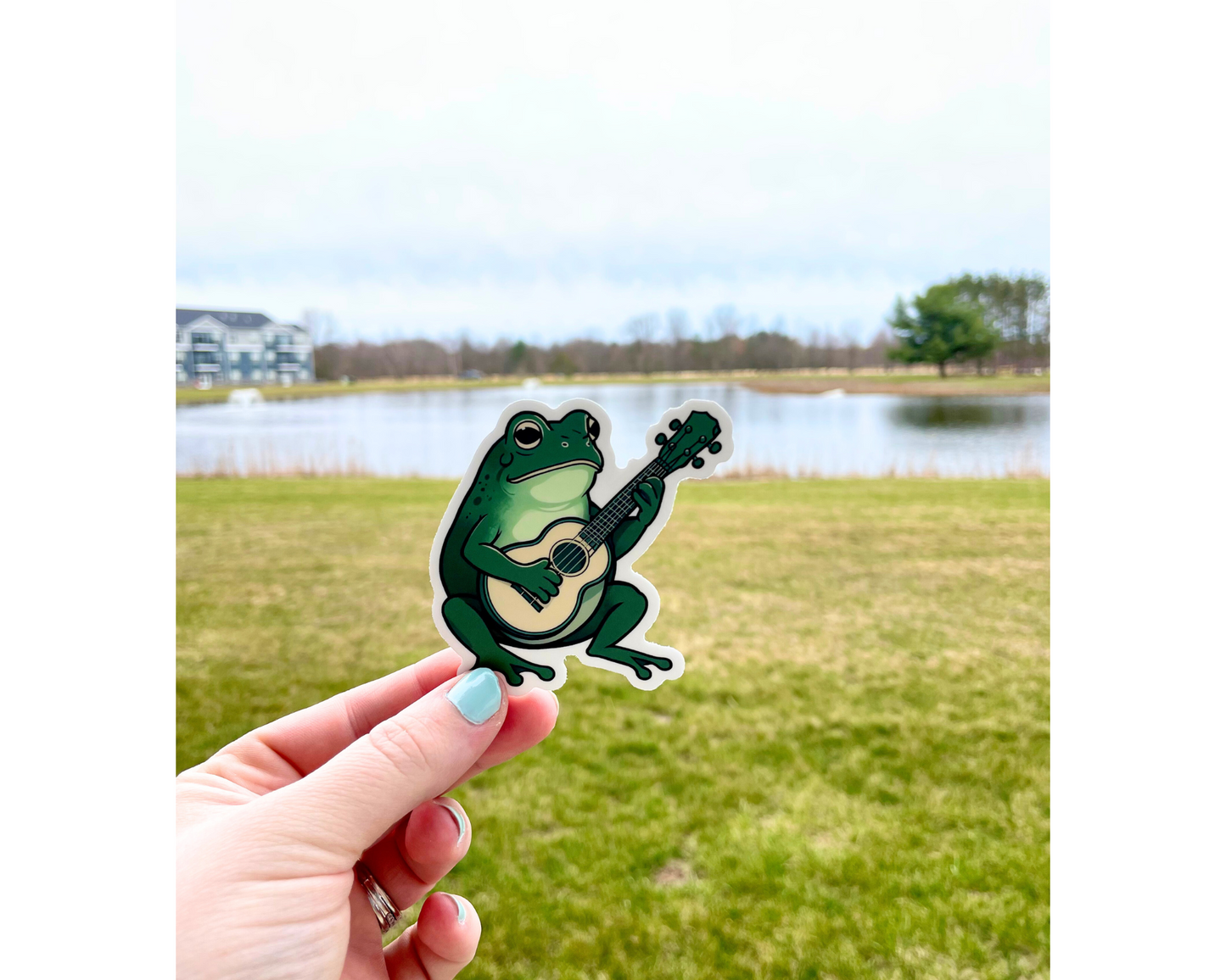 Frog Guitar Sticker