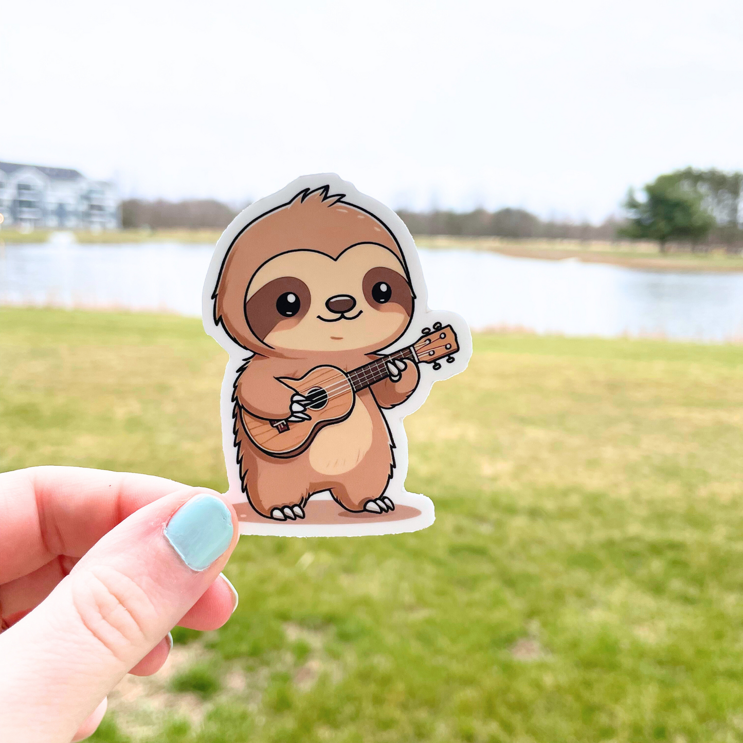 Ukulele Sloth Sticker