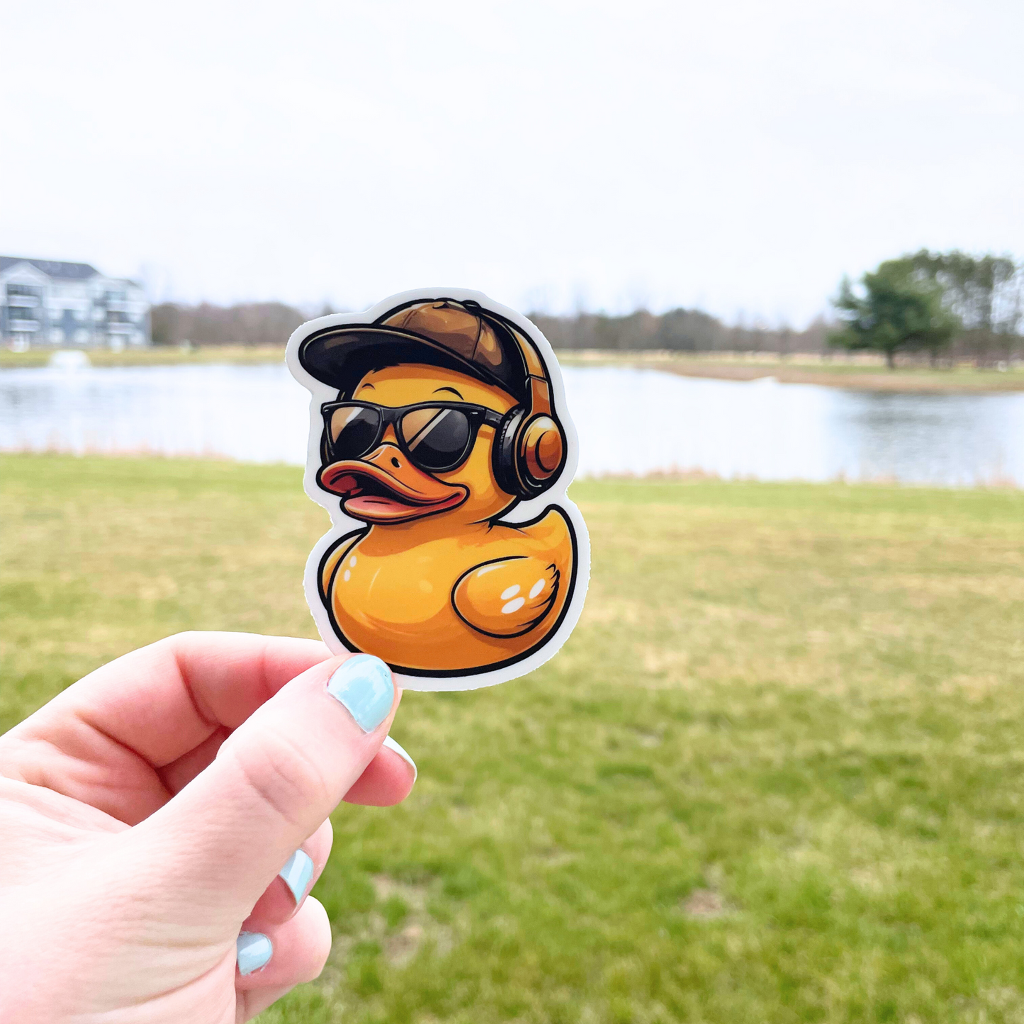 Rubber Ducky Headphones Sticker
