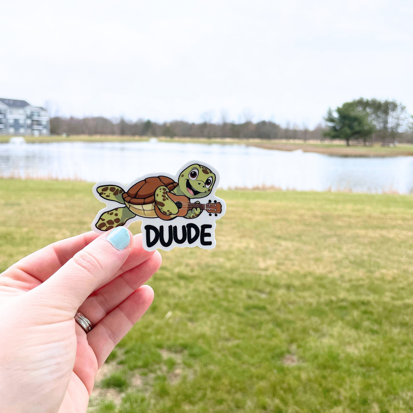 "Duuude" Sea Turtle Sticker