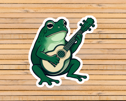 Frog Guitar Sticker