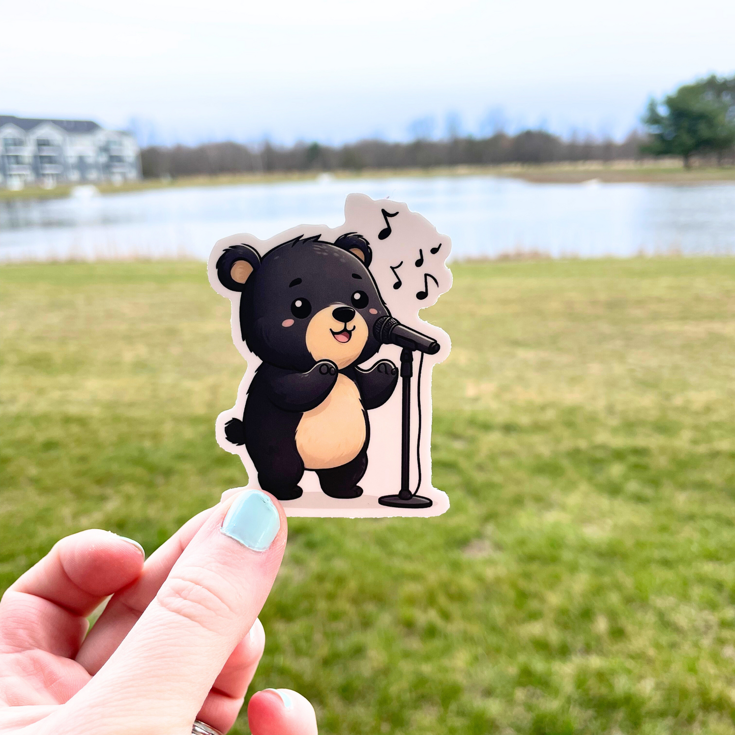 Singing Black Bear Sticker