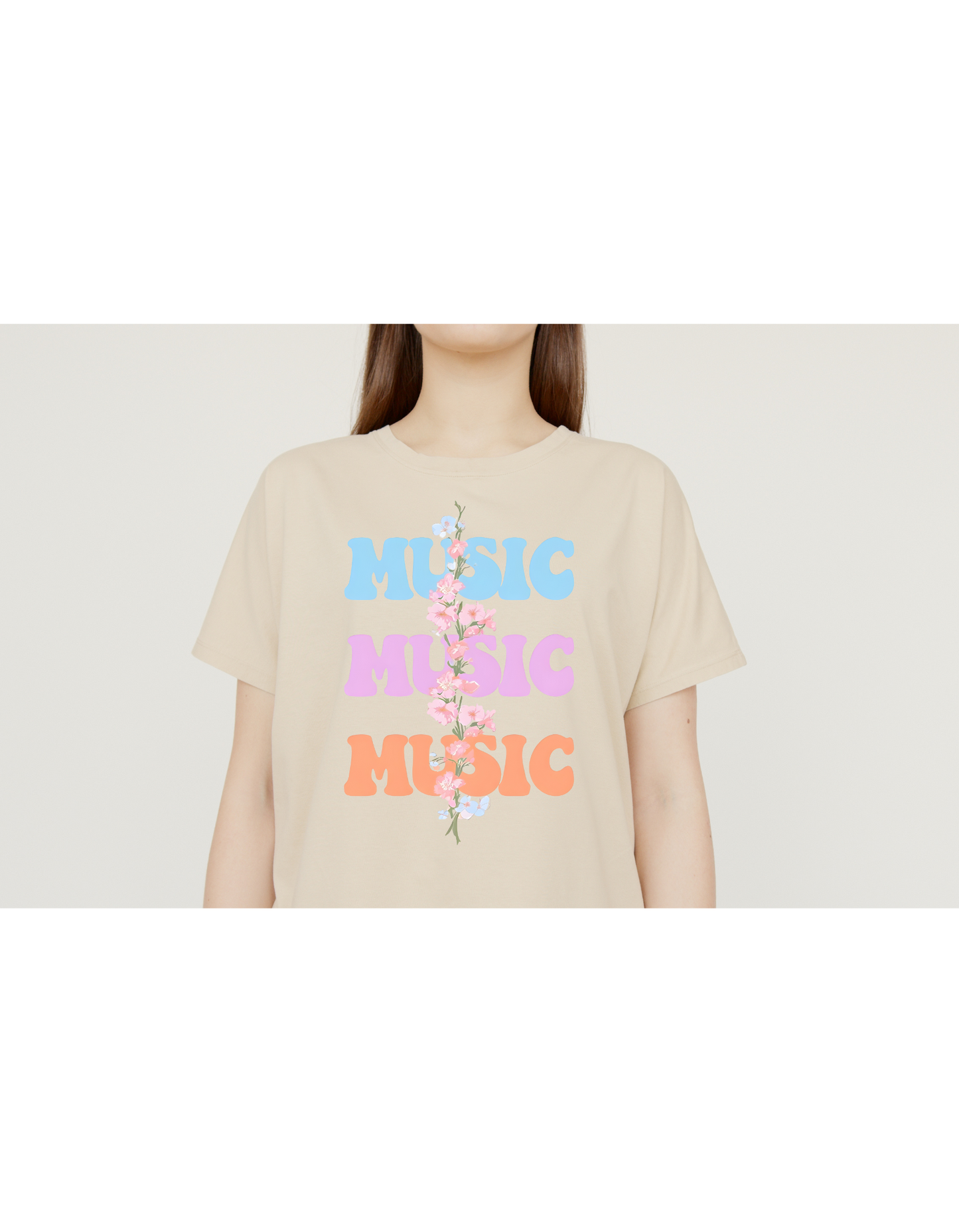 Flower "Music Music Music" Tshirt
