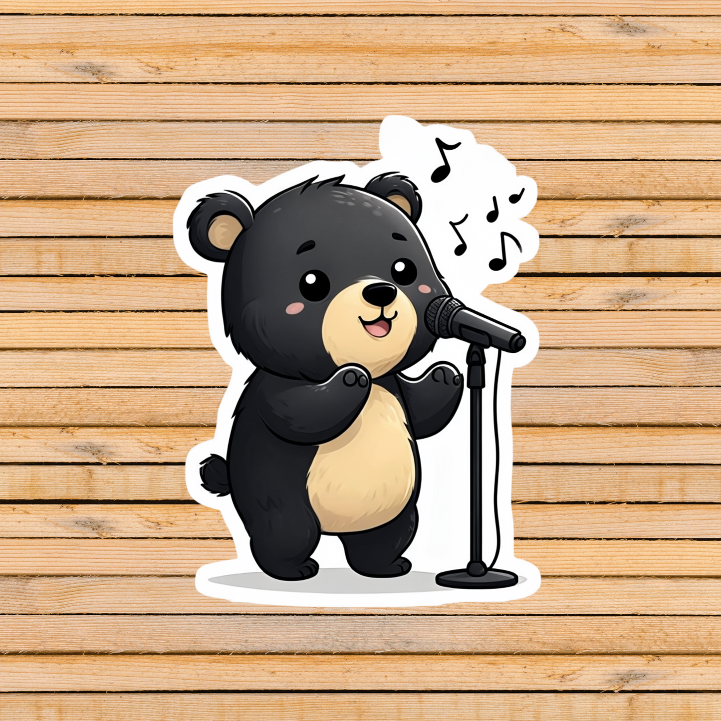 Singing Black Bear Sticker