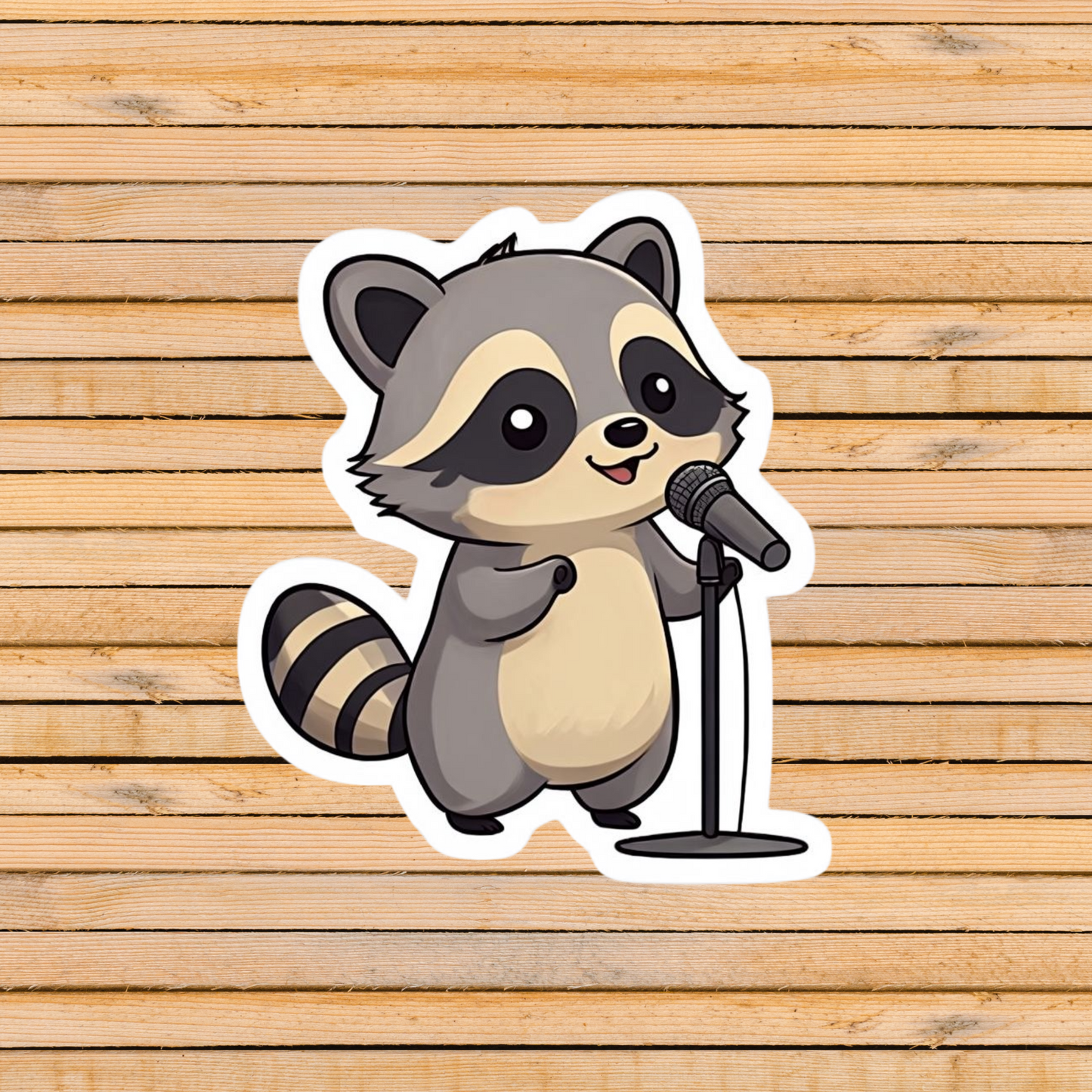Singing Raccoon Sticker