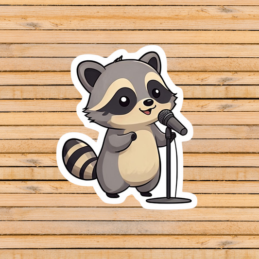 Singing Raccoon Sticker