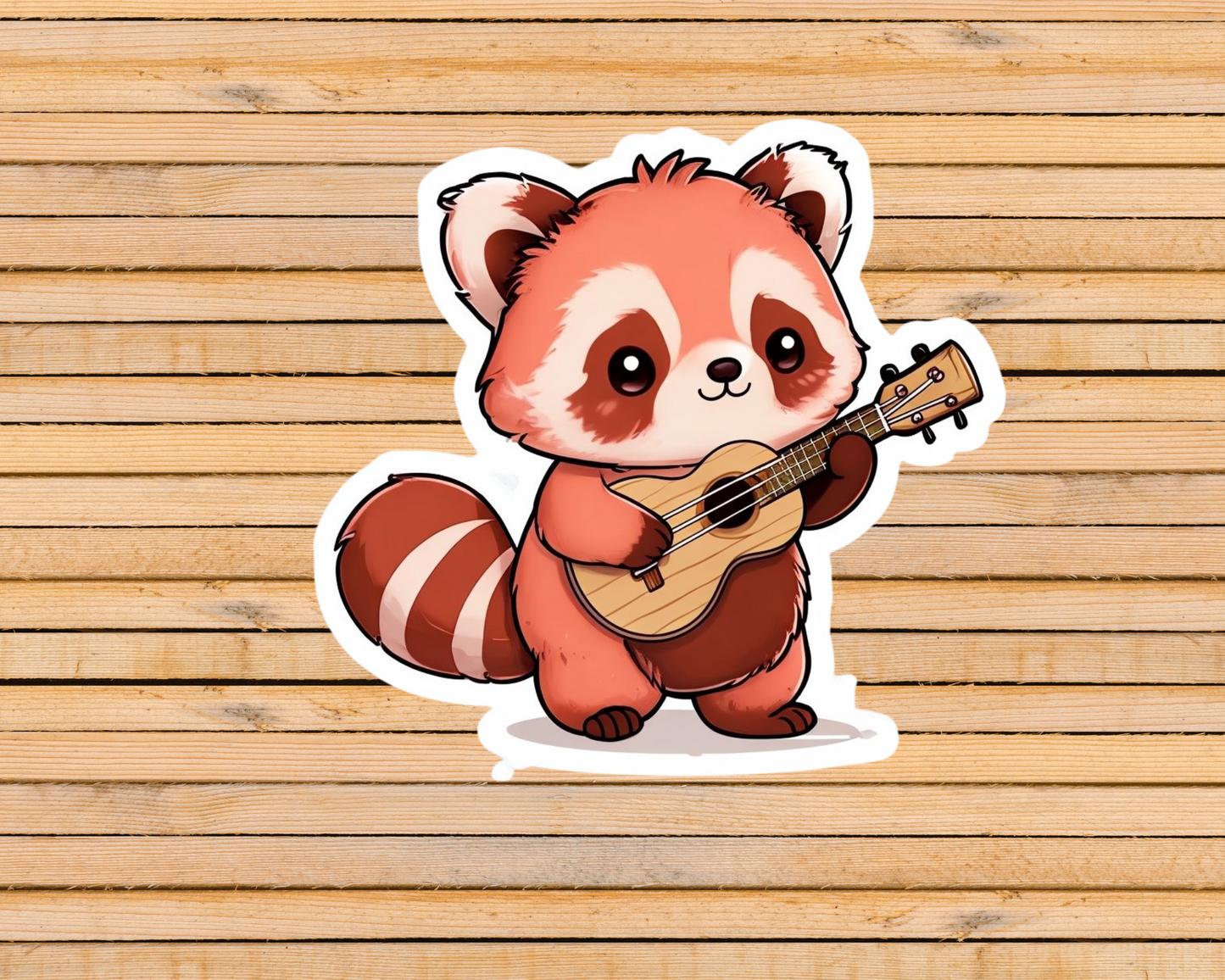 Ukulele Red Panda Sticker