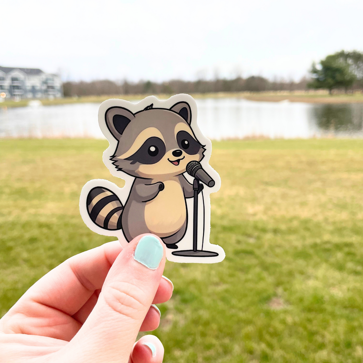 Singing Raccoon Sticker