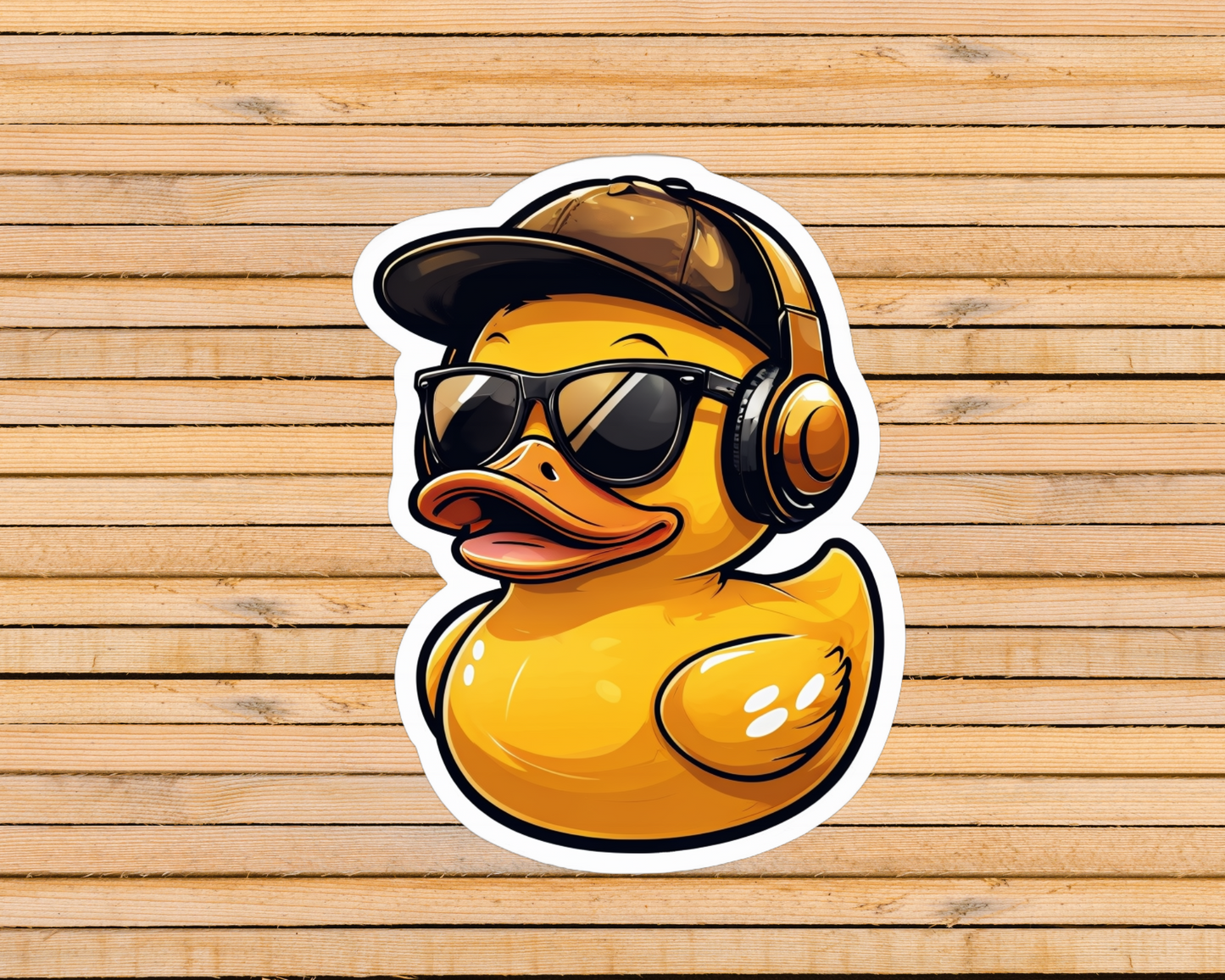 Rubber Ducky Headphones Sticker