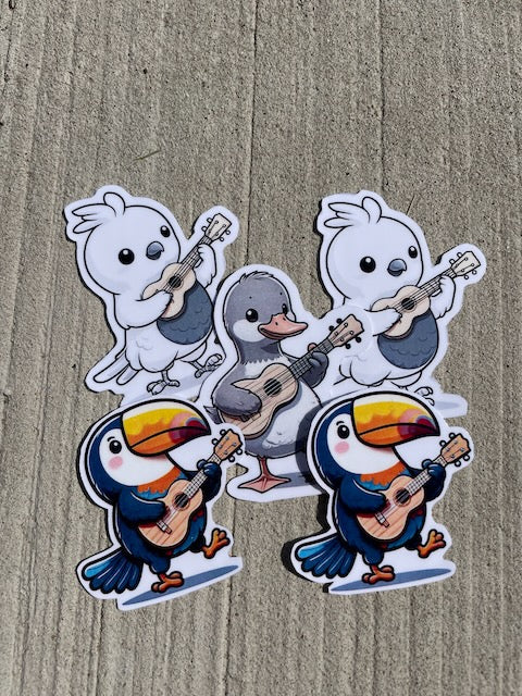 Ukulele Birds Sticker Bundle