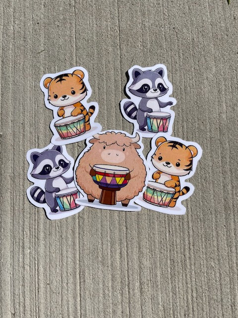 Animals That Drum Sticker Bundle
